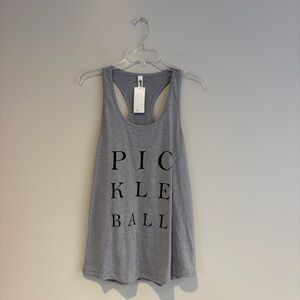 Next Level Apparel Heather Gray Pickle Ball Tank
